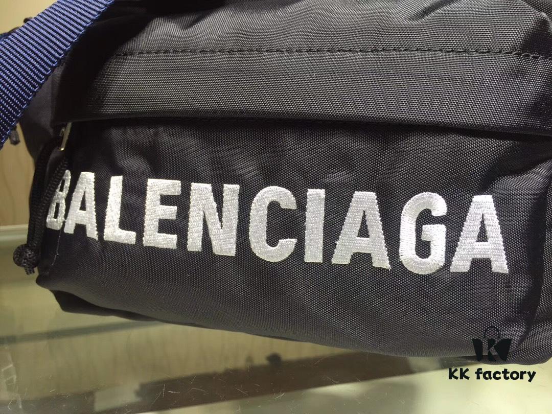 Upgraded Version Available at Counter | Top-Quality Original Replica BALENCIAGA Paris Fashion Crossbody Bag / Waist Bag (Unisex) Model: 180613 (Black) Size: 24*9*18cm