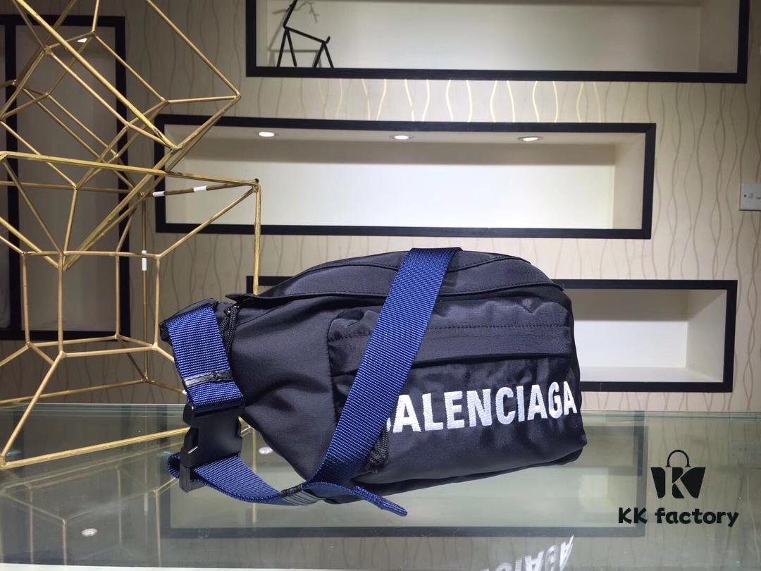 Upgraded Version Available at Counter | Top-Quality Original Replica BALENCIAGA Paris Fashion Crossbody Bag / Waist Bag (Unisex) Model: 180613 (Black) Size: 24*9*18cm