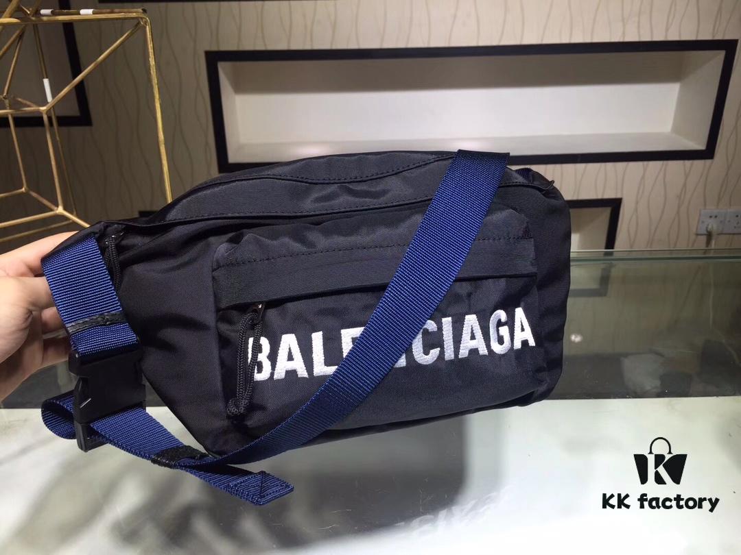 Upgraded Version Available at Counter | Top-Quality Original Replica BALENCIAGA Paris Fashion Crossbody Bag / Waist Bag (Unisex) Model: 180613 (Black) Size: 24*9*18cm