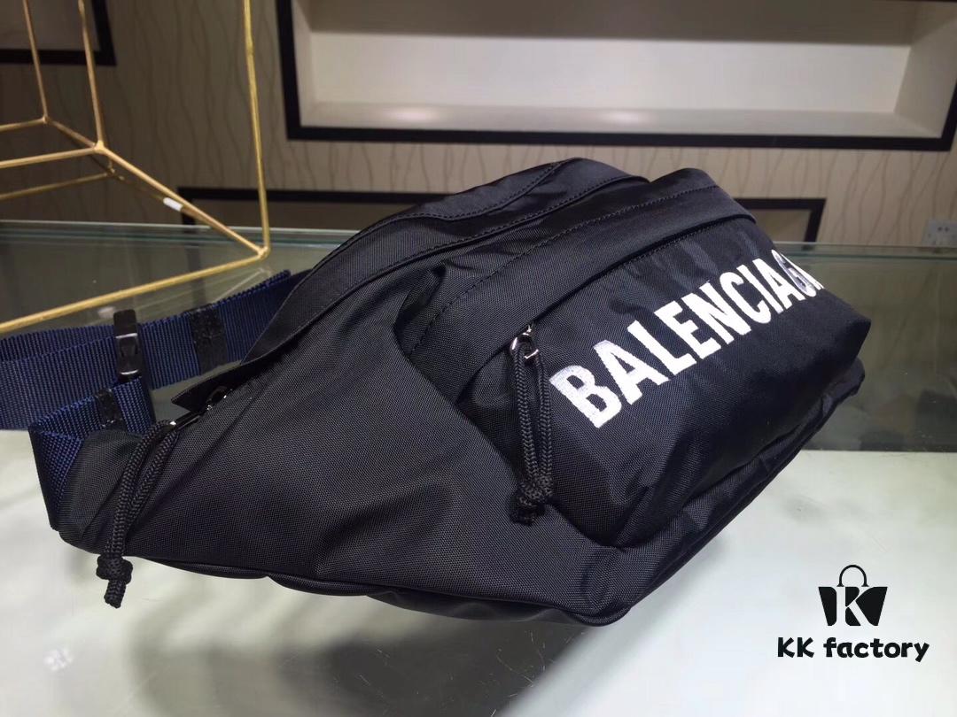Upgraded Version Available at Counter | Top-Quality Original Replica BALENCIAGA Paris Fashion Crossbody Bag / Waist Bag (Unisex) Model: 180613 (Black) Size: 24*9*18cm