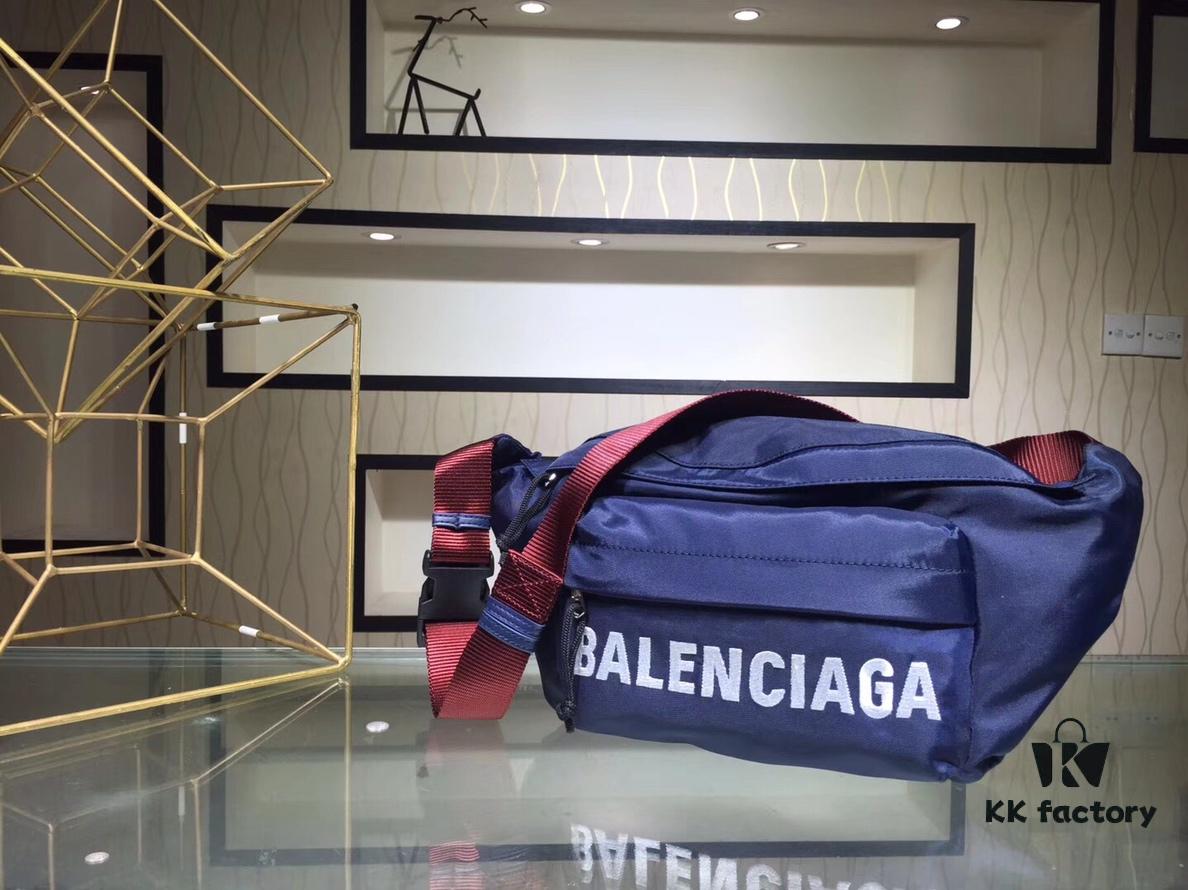 Upgraded Version Available at Counter 【Top Original Quality】BALENCIAGA Balenciaga Chest Bag / Waist Bag (Unisex) Model: 180613 (Black) Size: 24*9*18cm