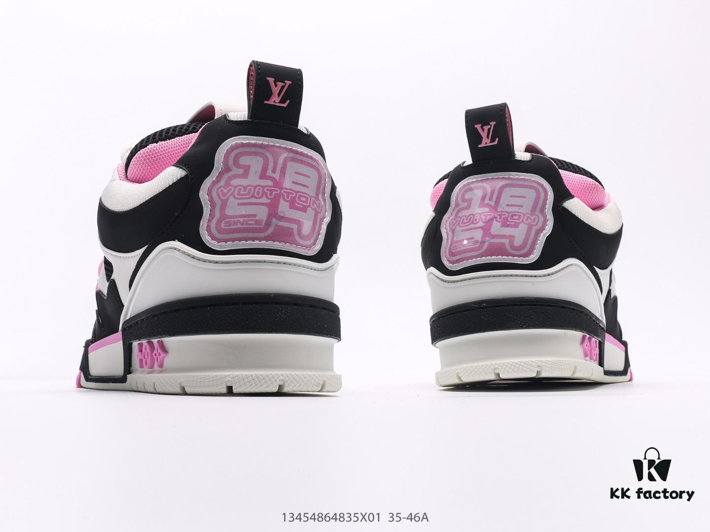 Louis Vuitton LV Sneakers, Fashionable Chunky Elevator Sports Shoes with Comfortable Non-Slip Sole and Iconic 3D Printed Logo