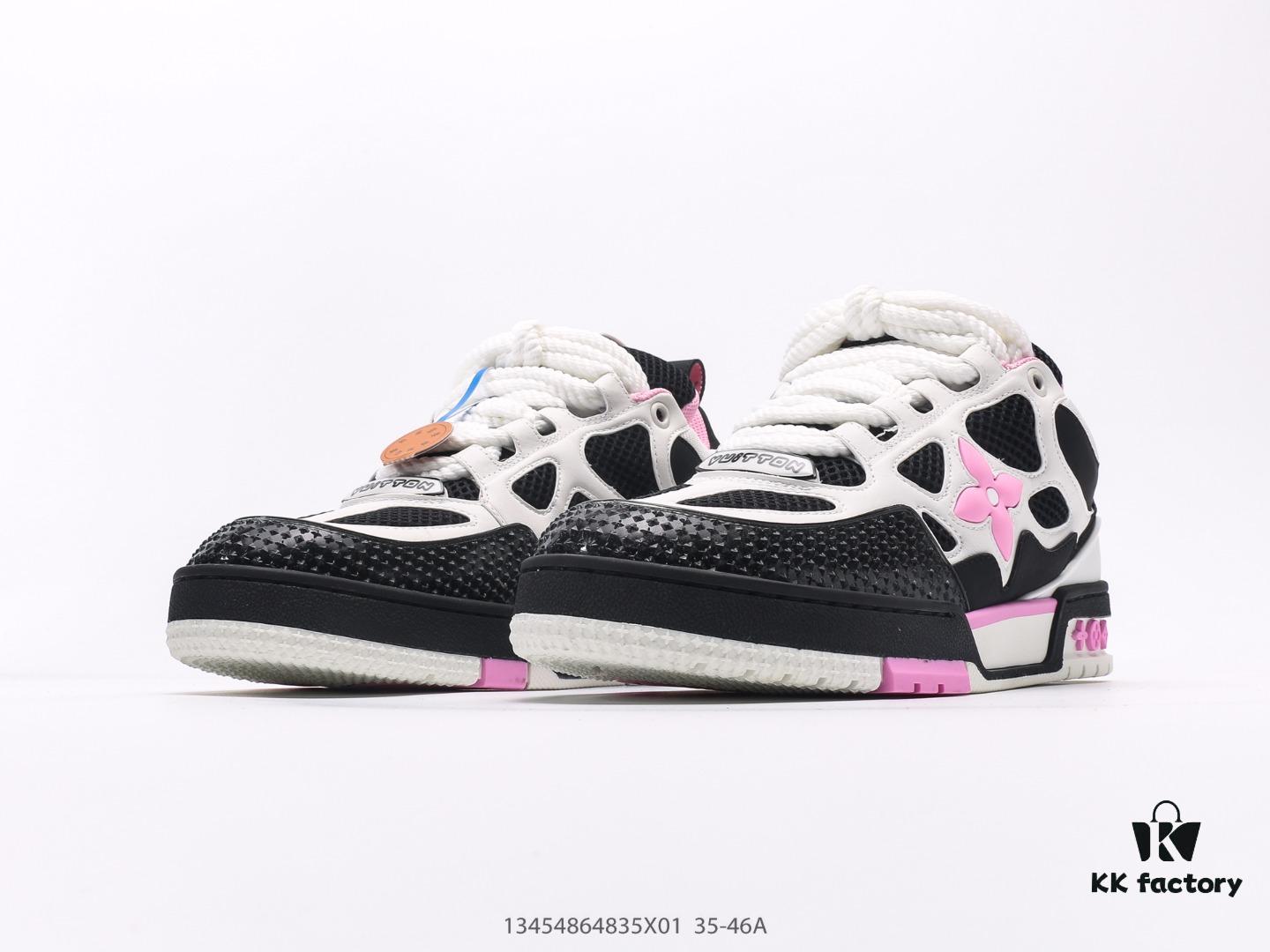 Louis Vuitton LV Sneakers, Fashionable Chunky Elevator Sports Shoes with Comfortable Non-Slip Sole and Iconic 3D Printed Logo