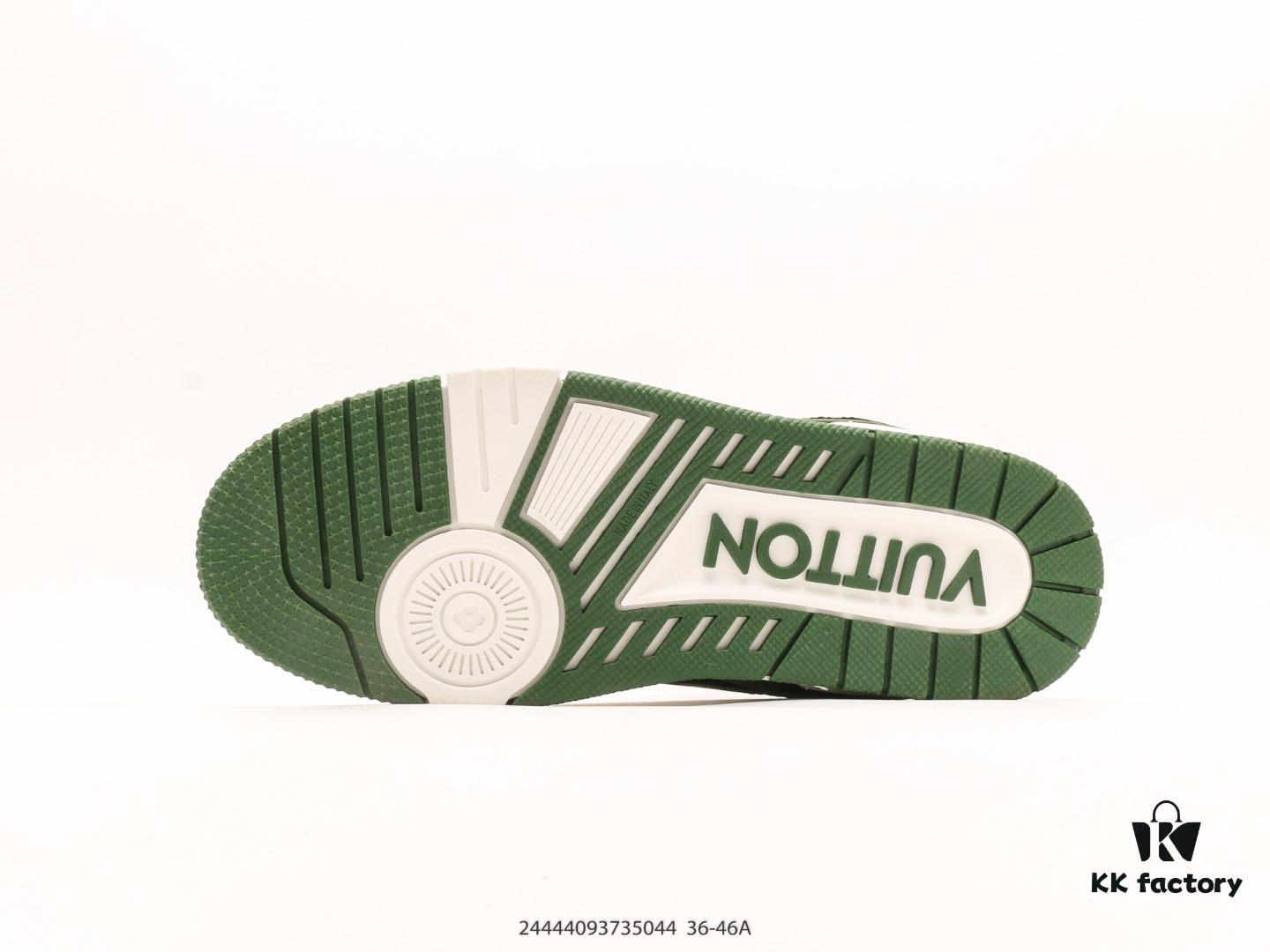 Louis Vuitton Trail Sneaker Low Casual Sports Cultural Versatile Basketball Skate Shoe with TPR Glossy Outsole #Flexible Drip Molding Support Panel# Insole Embedded with Ultra-Soft Latex Material for Enhanced Comfort