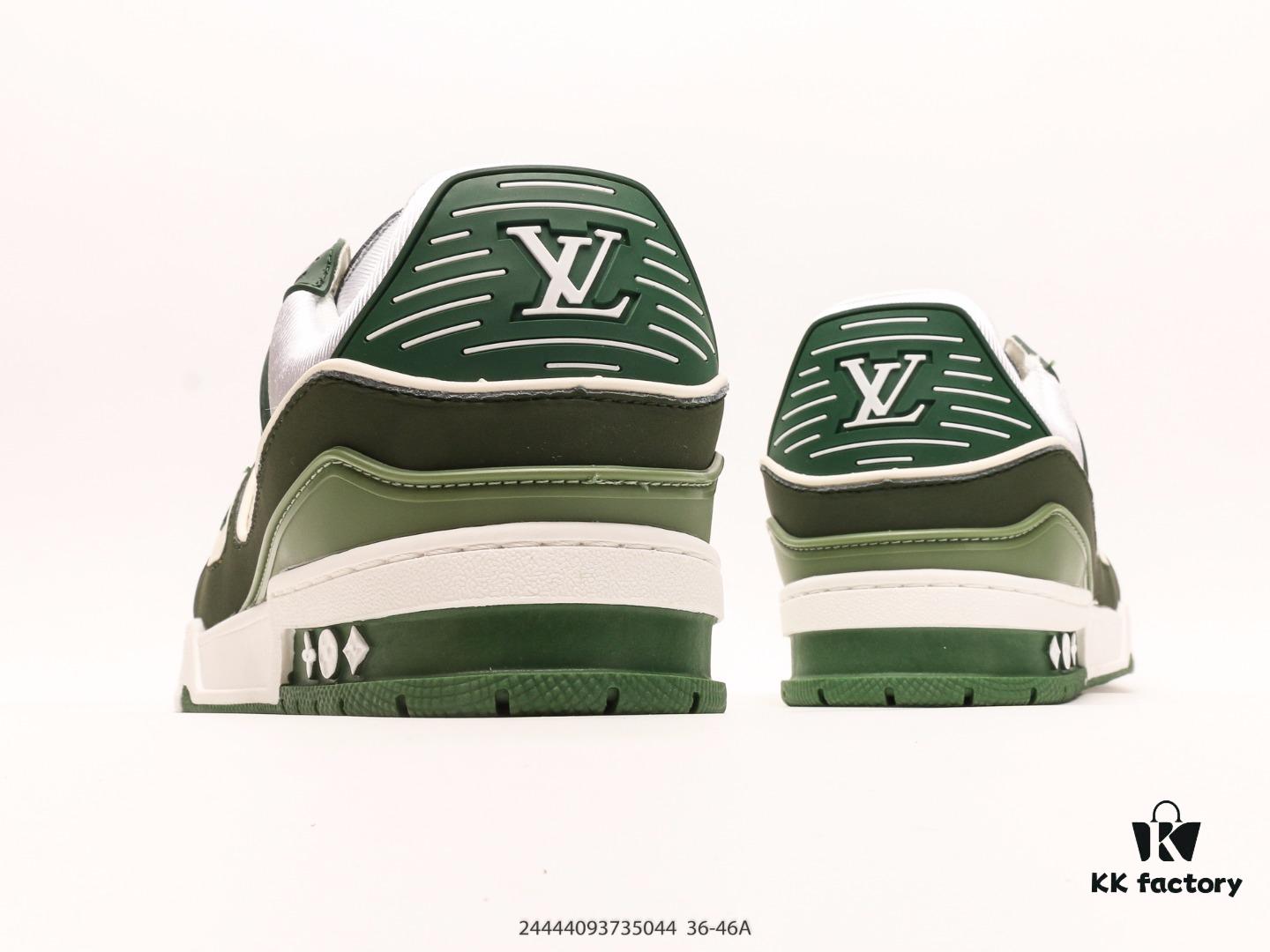 Louis Vuitton Trail Sneaker Low Casual Sports Cultural Versatile Basketball Skate Shoe with TPR Glossy Outsole #Flexible Drip Molding Support Panel# Insole Embedded with Ultra-Soft Latex Material for Enhanced Comfort