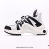 Louis Vuitton Arch Light Sneakers LV Genuine Leather Color-Block Cushioned Mesh Athletic Bow Dance Retro Dad Sneakers