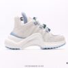 Louis Vuitton Arch Light Sneakers LV Genuine Leather Color-Block Shock-Absorbing Mesh Athletic Bow Dance Retro Dad Sneakers