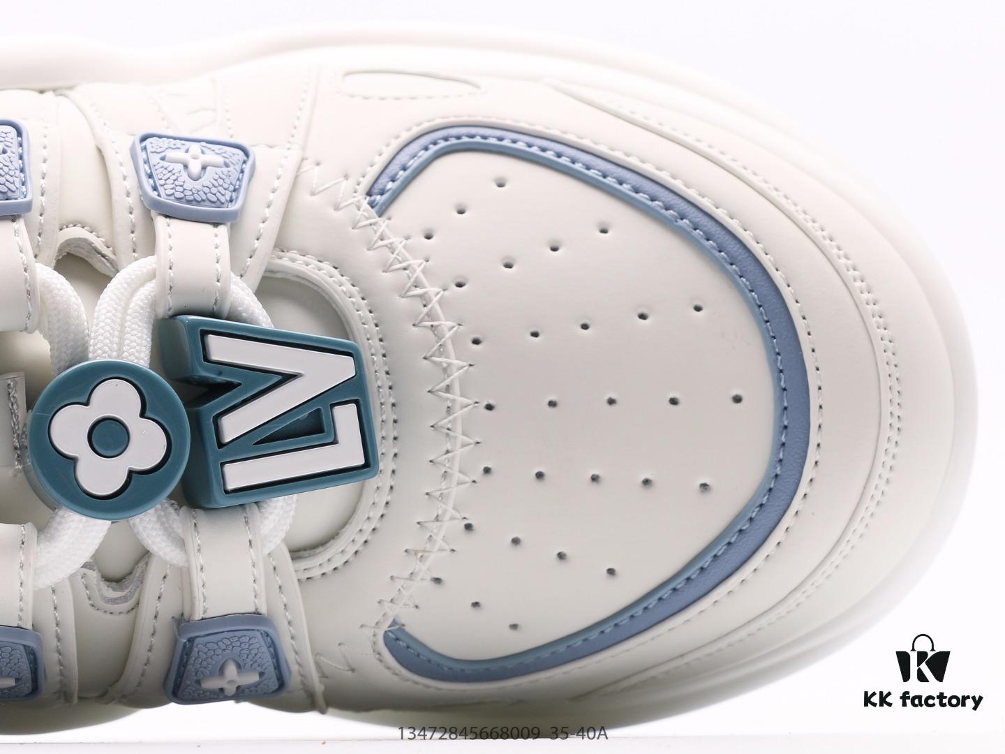 Louis Vuitton Arch Light Sneakers LV Genuine Leather Color-Block Shock-Absorbing Mesh Athletic Bow Dance Retro Dad Sneakers