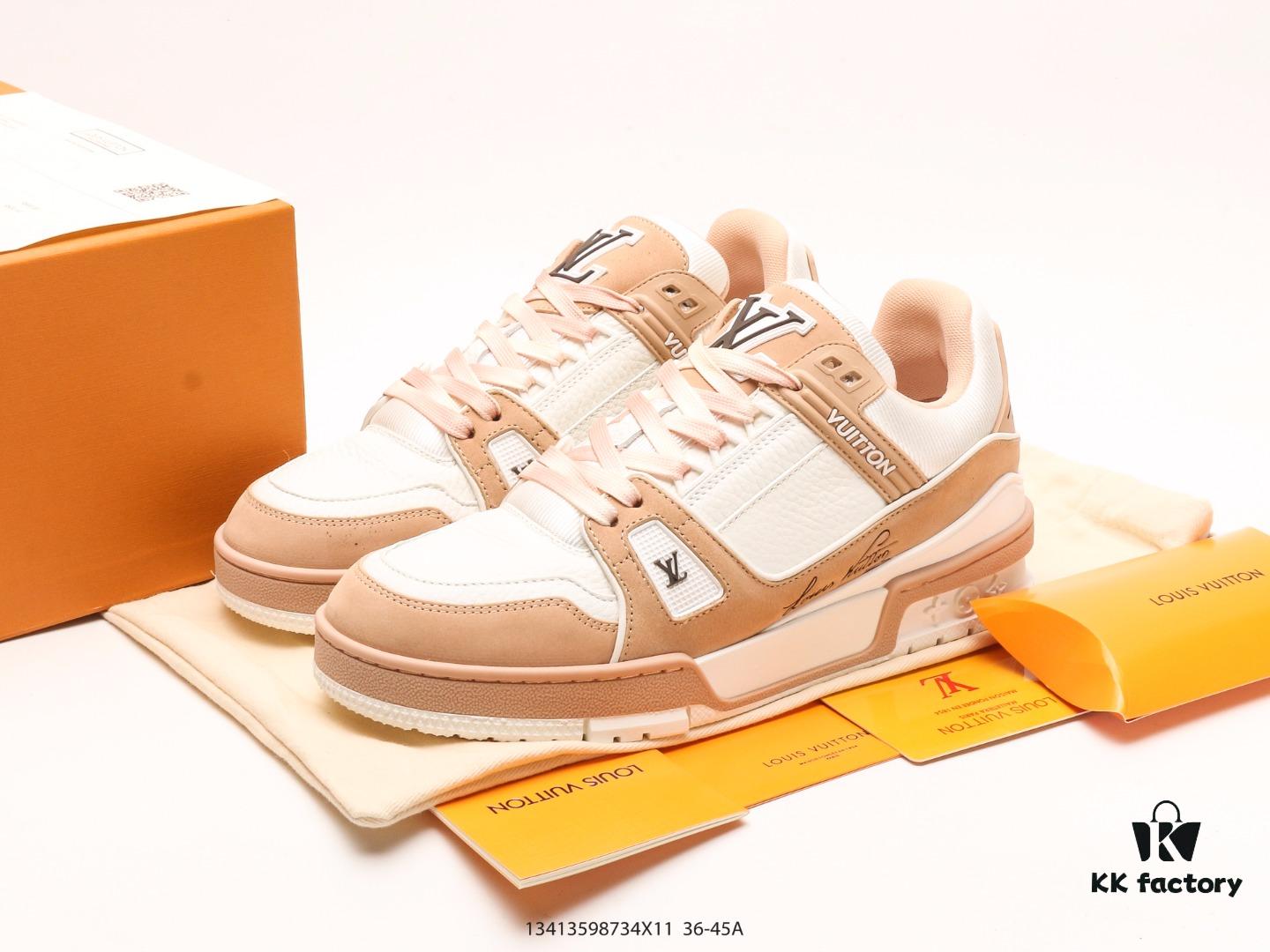 Louis Vuitton LV Trainer Low-Top Casual Sneakers, Premium Quality, Authentic Craftsmanship, Full Original Packaging, Precise Color Matching, TPU Outsole, Ideal Last Shape, Consistent with Original Details