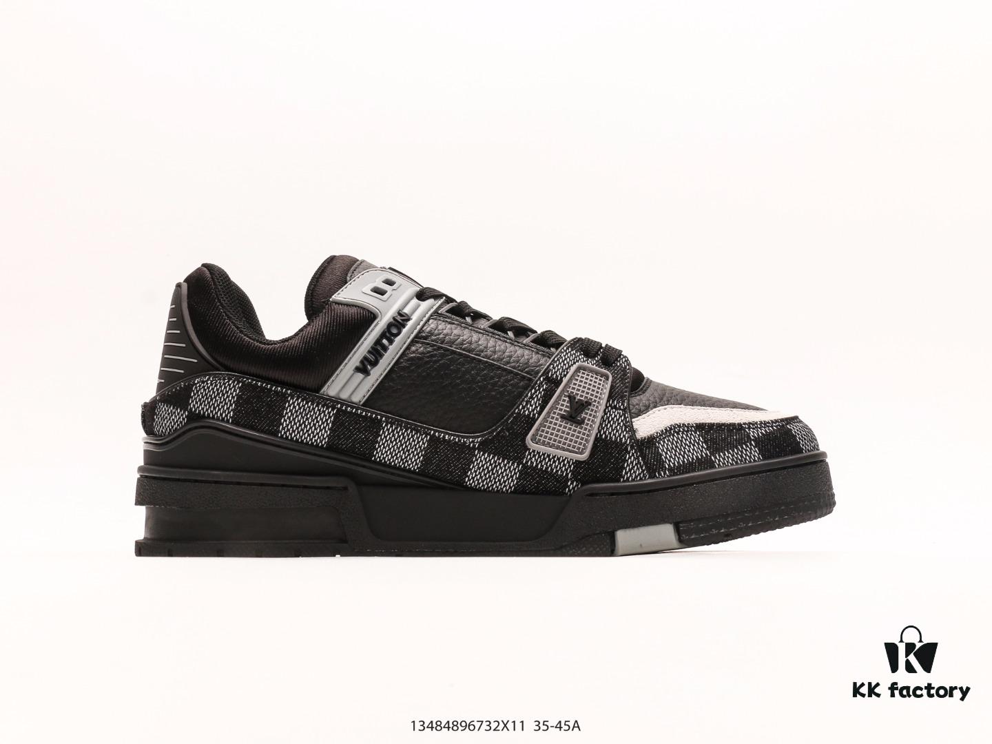 Louis Vuitton Trail Sneaker Low Casual Sports Cultural Versatile Basketball Skate Shoe with TPR Glossy Outsole #Flexible Drip Molding Support Piece #Insole Embedded with Ultra-Soft Latex Material for Superior Comfort