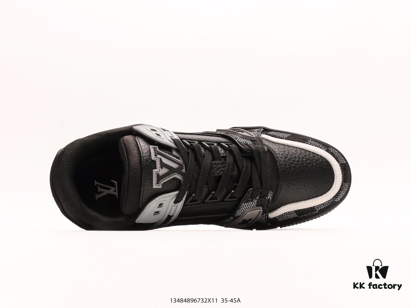 Louis Vuitton Trail Sneaker Low Casual Sports Cultural Versatile Basketball Skate Shoe with TPR Glossy Outsole #Flexible Drip Molding Support Piece #Insole Embedded with Ultra-Soft Latex Material for Superior Comfort