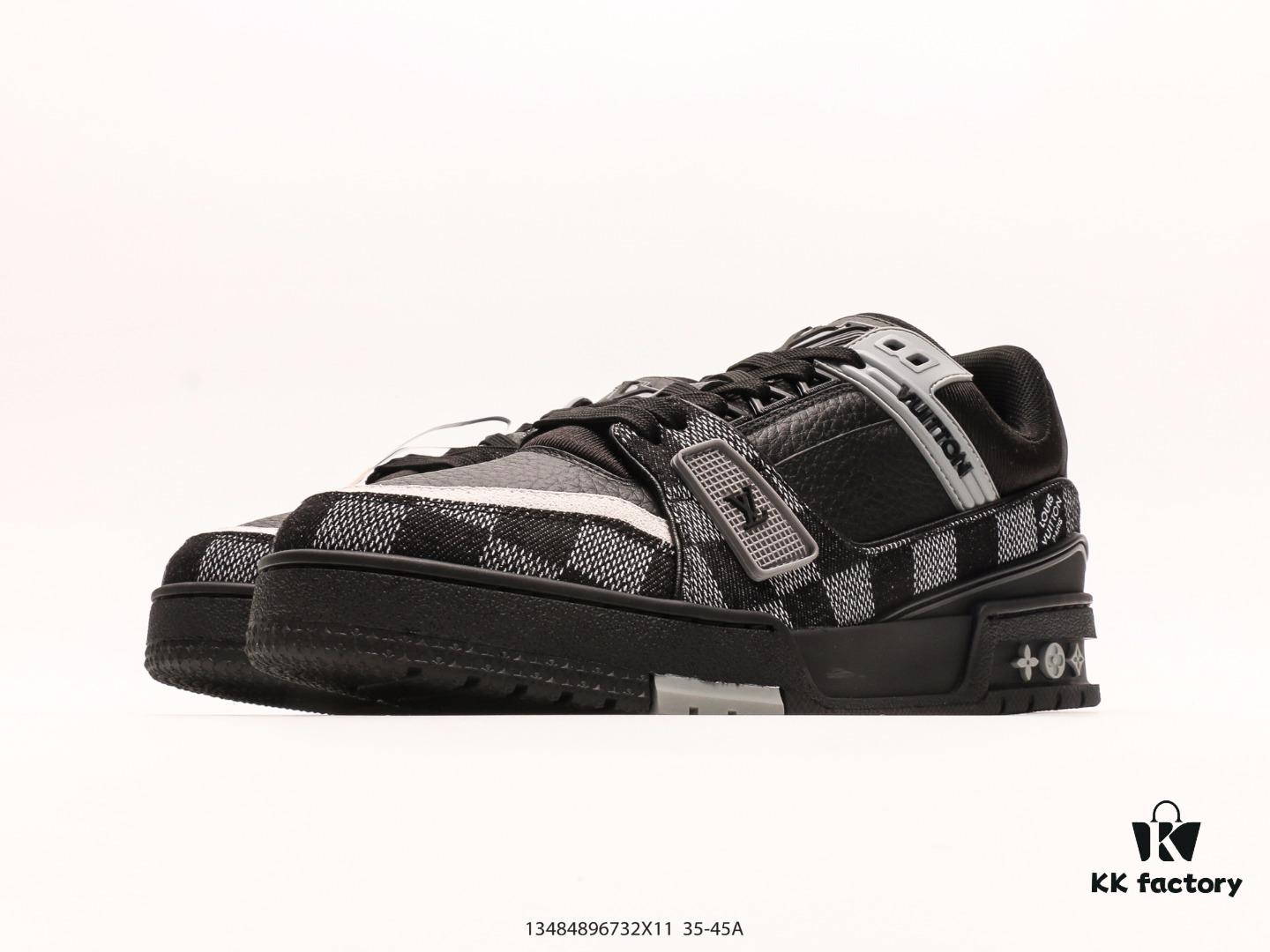 Louis Vuitton Trail Sneaker Low Casual Sports Cultural Versatile Basketball Skate Shoe with TPR Glossy Outsole #Flexible Drip Molding Support Piece #Insole Embedded with Ultra-Soft Latex Material for Superior Comfort