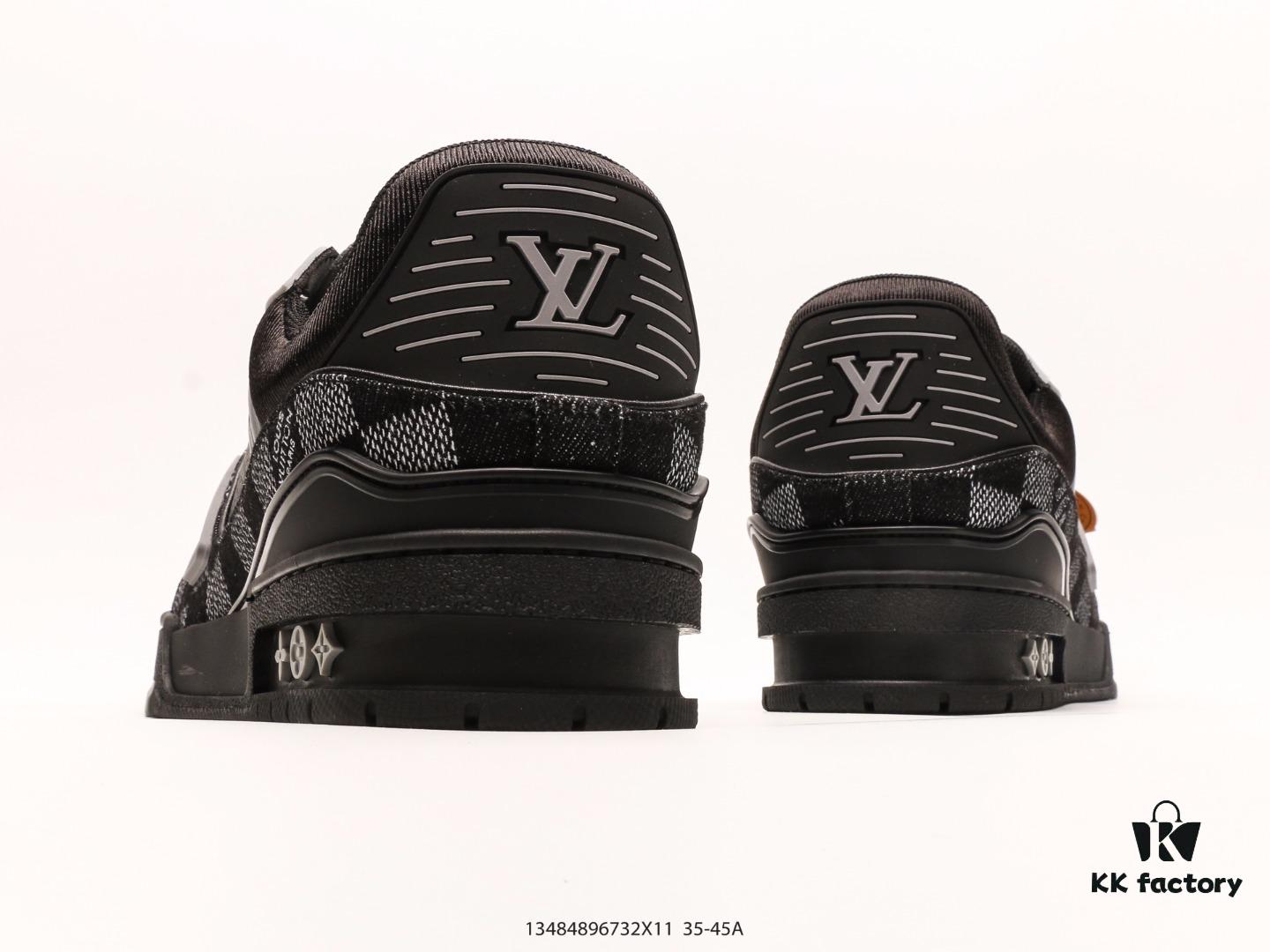 Louis Vuitton Trail Sneaker Low Casual Sports Cultural Versatile Basketball Skate Shoe with TPR Glossy Outsole #Flexible Drip Molding Support Piece #Insole Embedded with Ultra-Soft Latex Material for Superior Comfort