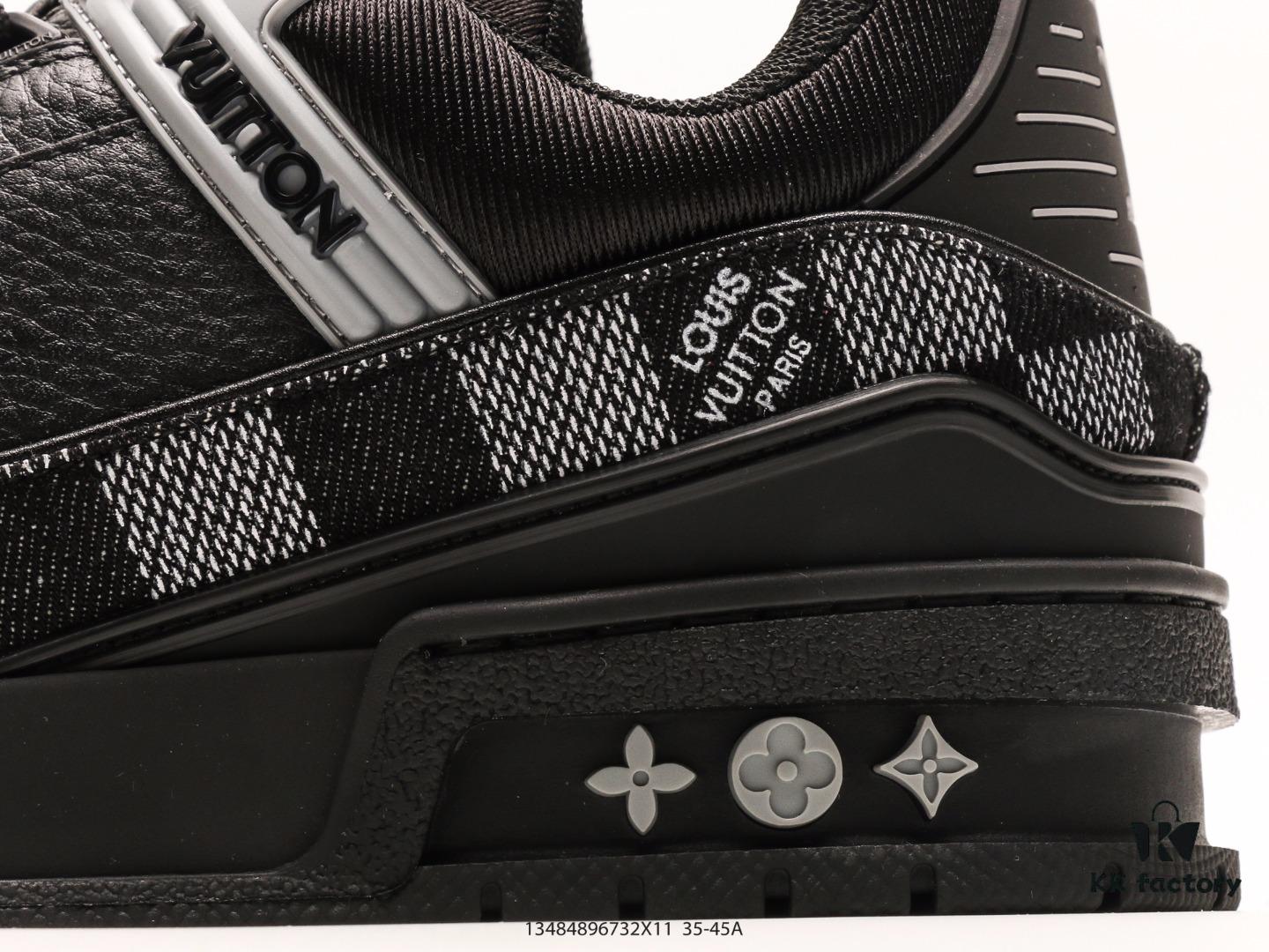 Louis Vuitton Trail Sneaker Low Casual Sports Cultural Versatile Basketball Skate Shoe with TPR Glossy Outsole #Flexible Drip Molding Support Piece #Insole Embedded with Ultra-Soft Latex Material for Superior Comfort