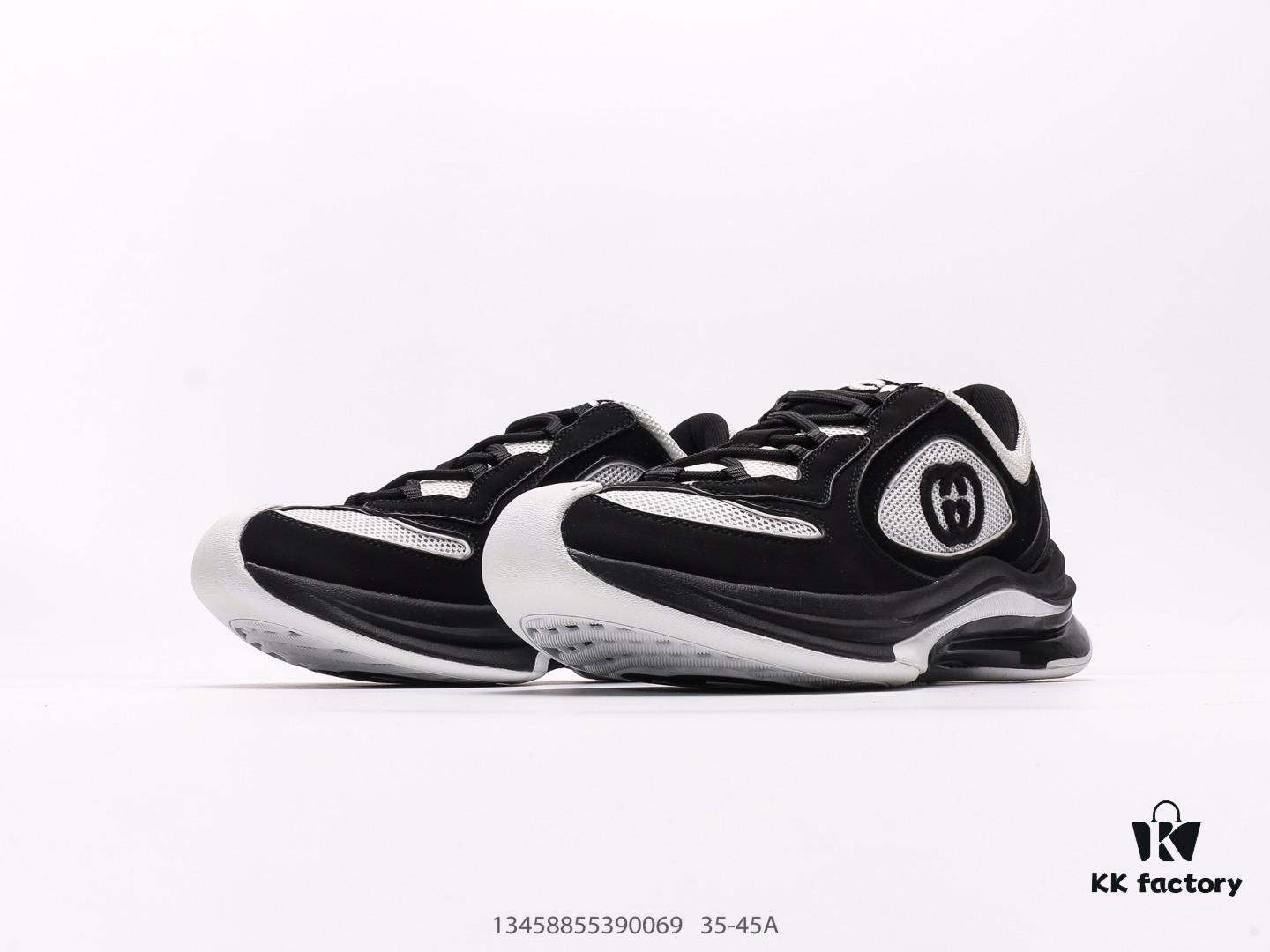 Gucci Rhyton Vintage Trainer Sneaker, Gucci Dad Shoe 3D Leather Horn-Shaped Retro Running Shoe