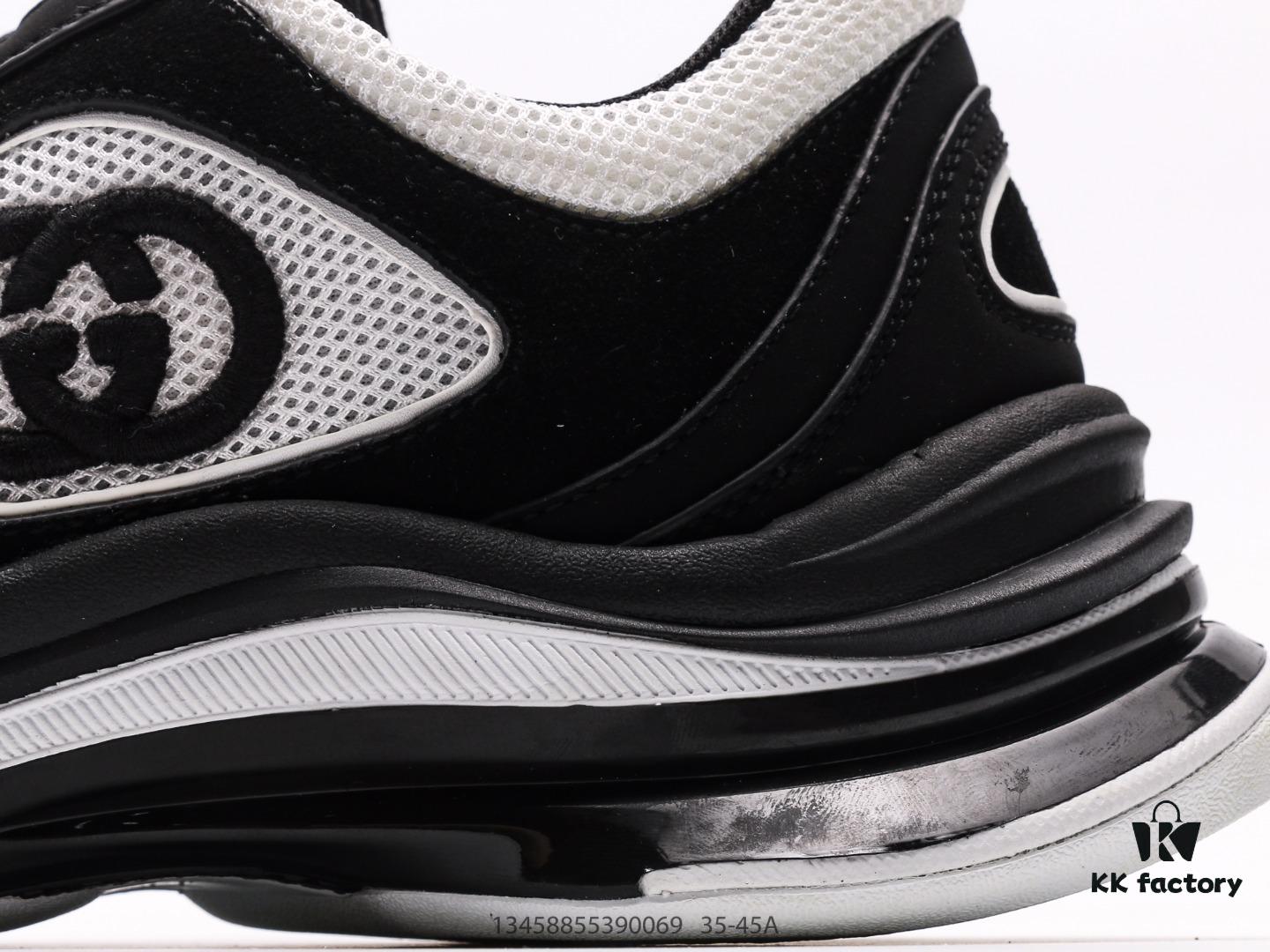 Gucci Rhyton Vintage Trainer Sneaker, Gucci Dad Shoe 3D Leather Horn-Shaped Retro Running Shoe