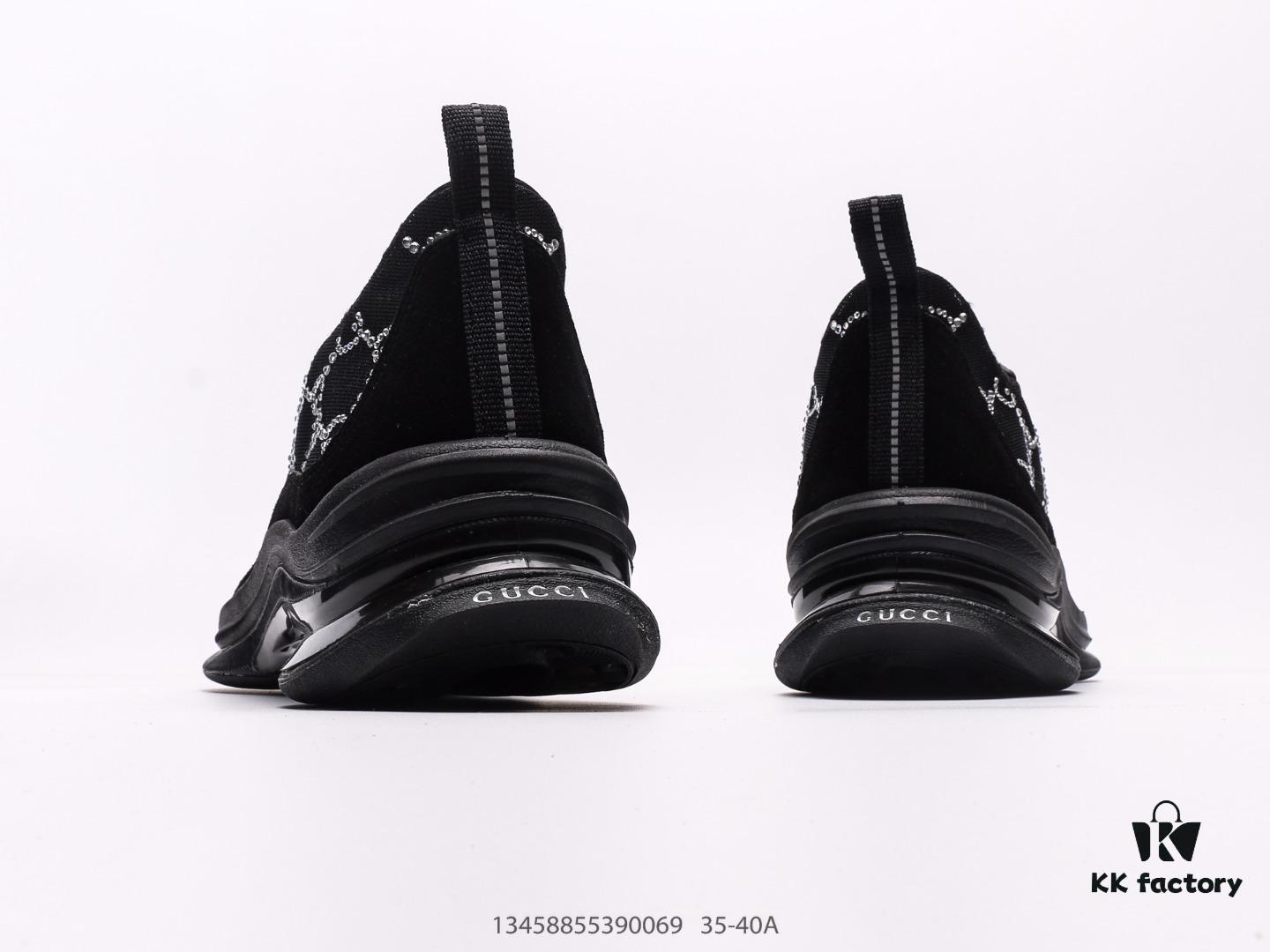 Gucci Rhyton Vintage Trainer Sneaker, 3D Leather Retro Running Shoes