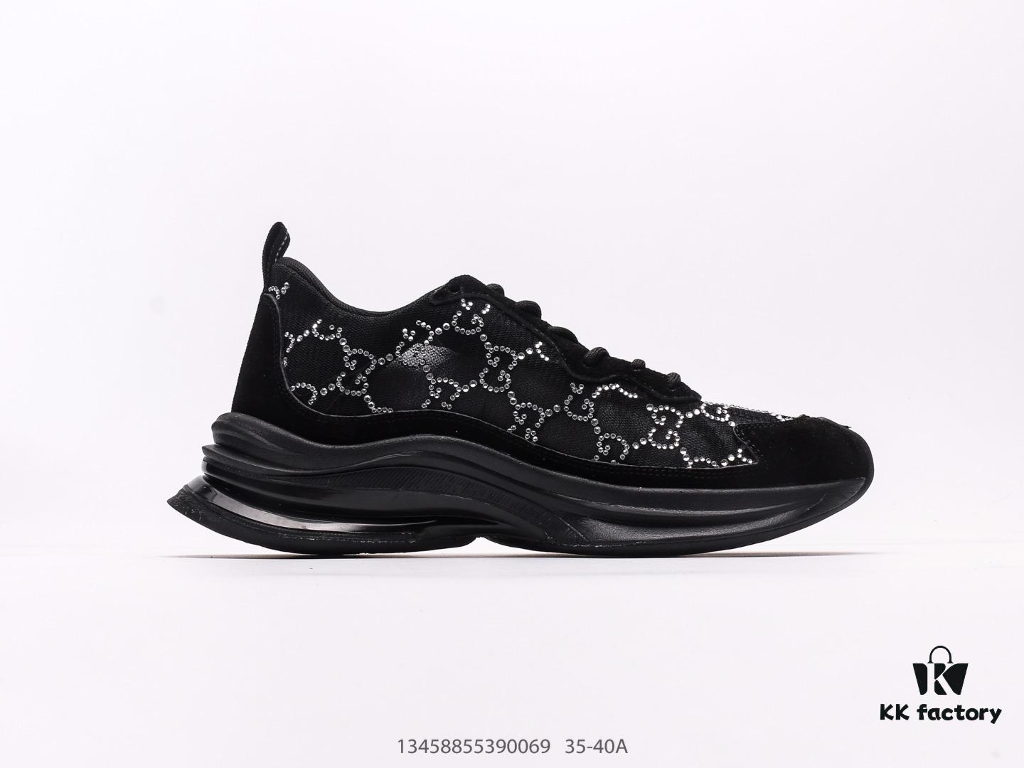 Gucci Rhyton Vintage Trainer Sneaker, 3D Leather Retro Running Shoes