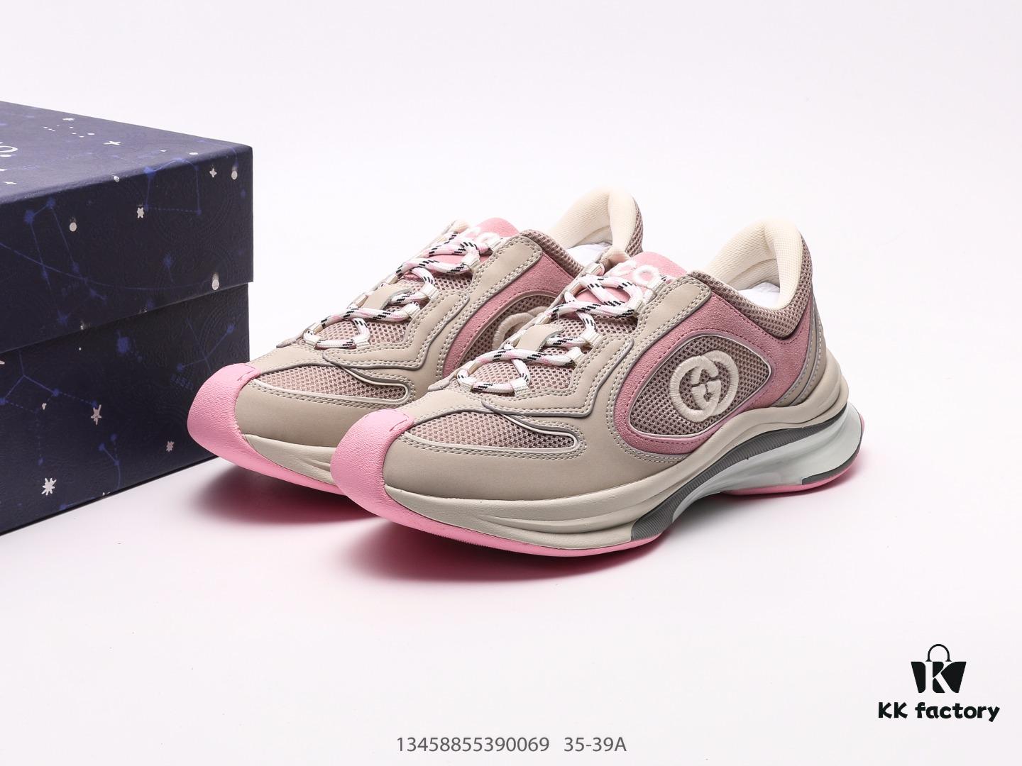 Gucci Rhyton Vintage Trainer Sneaker, 3D Leather Retro Dad Shoe