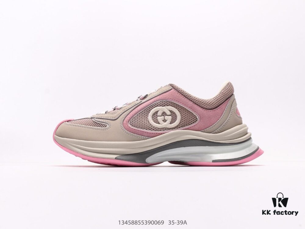 Gucci Rhyton Vintage Trainer Sneaker, 3D Leather Retro Dad Shoe