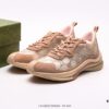 Gucci Rhyton Vintage Trainer Sneaker, Gucci Dad Shoe 3D Leather Horn-Shaped Retro Running Shoes