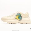 Gucci Rhyton Vintage Trainer Sneaker, Gucci Dad Shoe 3D Leather Horn-Shape Retro Running Shoe