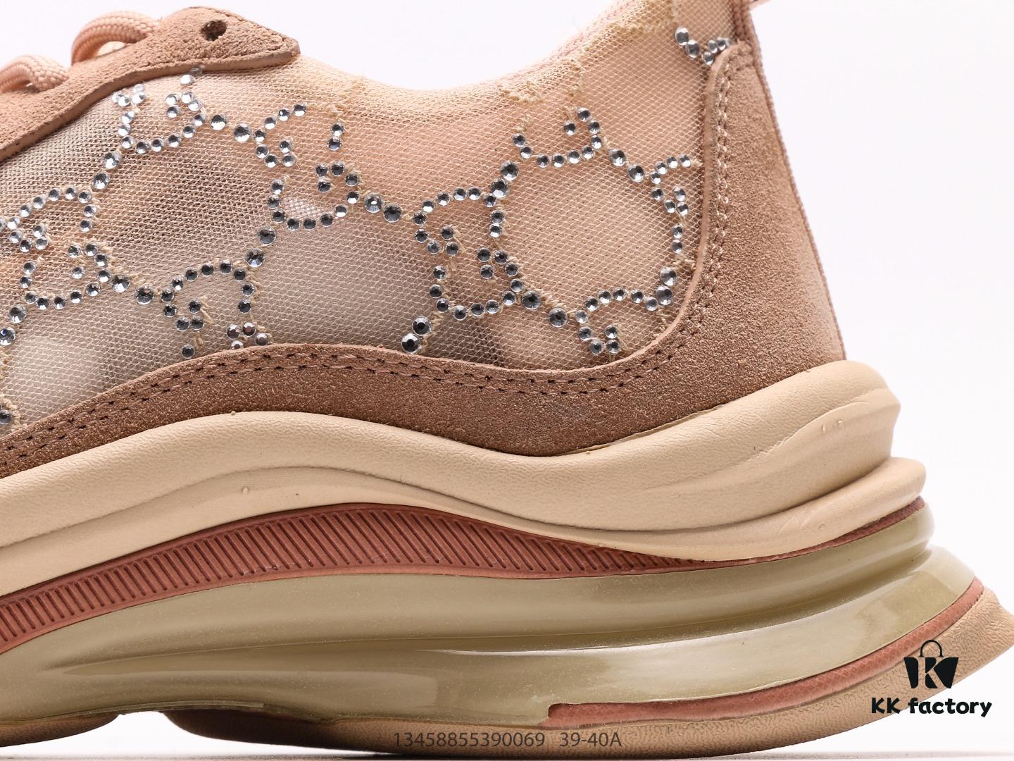 Gucci Rhyton Vintage Trainer Sneaker, Gucci Dad Shoe 3D Leather Horn-Shaped Retro Running Shoes