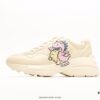 Gucci Rhyton Vintage Trainer Sneaker, 3D Leather Retro Dad Shoe