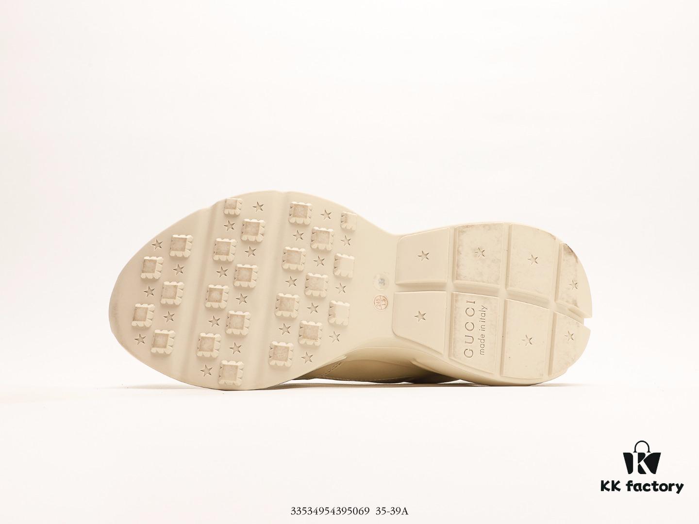 Gucci Rhyton Vintage Trainer Sneaker, 3D Leather Horn-Style Retro Running Shoe