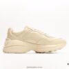 Gucci Rhyton Vintage Trainer Sneaker, Gucci Dad Shoe 3D Leather Horn-Shaped Retro Running Shoe