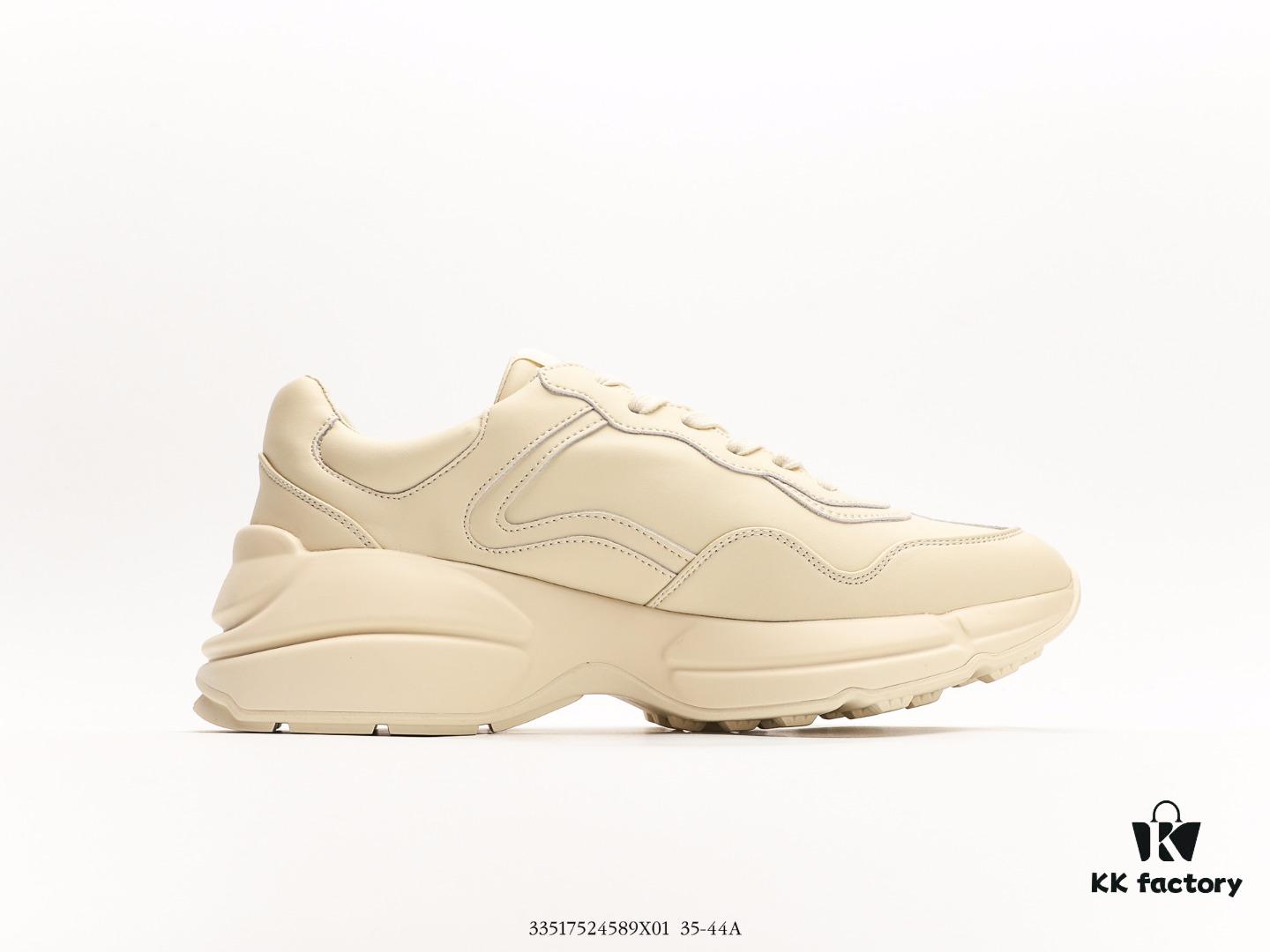 Gucci Rhyton Vintage Trainer Sneaker, Gucci Dad Shoe 3D Leather Horn-Shaped Retro Running Shoe