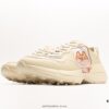 Gucci Rhyton Vintage Trainer Sneaker, Gucci Dad Shoe 3D Leather Horn-Shaped Retro Running Shoe