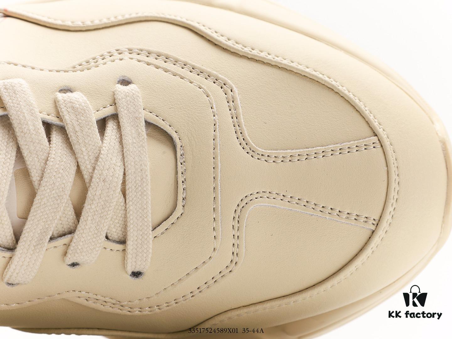 Gucci Rhyton Vintage Trainer Sneaker, Gucci Dad Shoe 3D Leather Horn-Shaped Retro Running Shoe