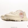 Gucci Rhyton Vintage Trainer Sneaker, 3D Leather Horn-Shaped Retro Running Shoe