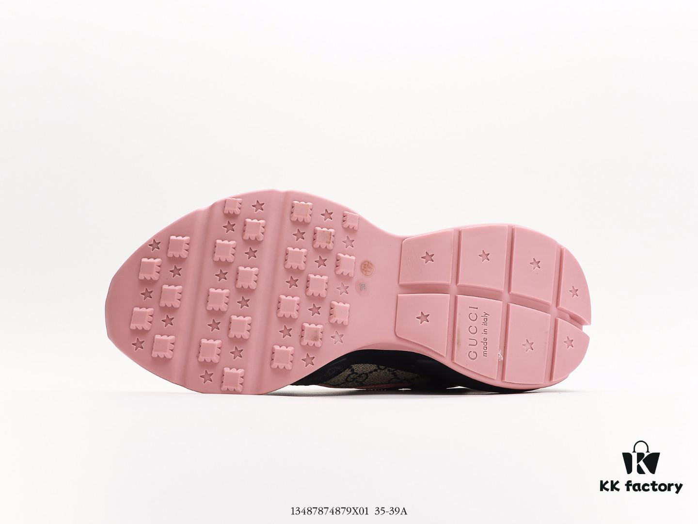 Gucci Rhyton Vintage Trainer Sneaker, Distressed Leather Retro Running Shoe, Italian Craftsmanship, Full-Grain Calfskin Exterior, Soft Lambskin Lining, TPU Outsole with Wear-Resistant Foam for Superior Cushioning