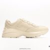 Gucci Rhyton Vintage Trainer Sneaker, Distressed Leather Retro Running Shoes, Italian Handcrafted with Original Last, Full-Grain Calfskin Exterior, Lambskin Lining, TPU Outsole with Wear-Resistant Foam for Superior Cushioning and Durability