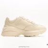 Gucci Rhyton Vintage Trainer Sneaker, Distressed Leather Retro Running Shoe, Italian Craftsmanship, Full-Grain Calfskin Upper, Lambskin Lining, TPU and Wear-Resistant Foam Sole