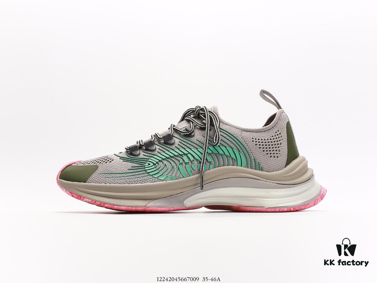 Gucci 3D Leather Angular Retro Running Shoes