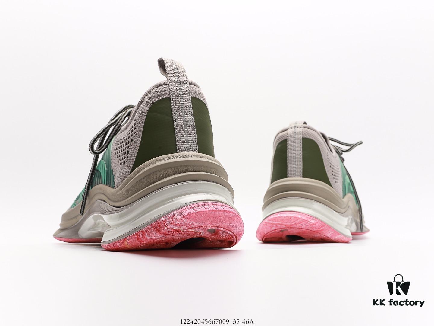 Gucci 3D Leather Angular Retro Running Shoes