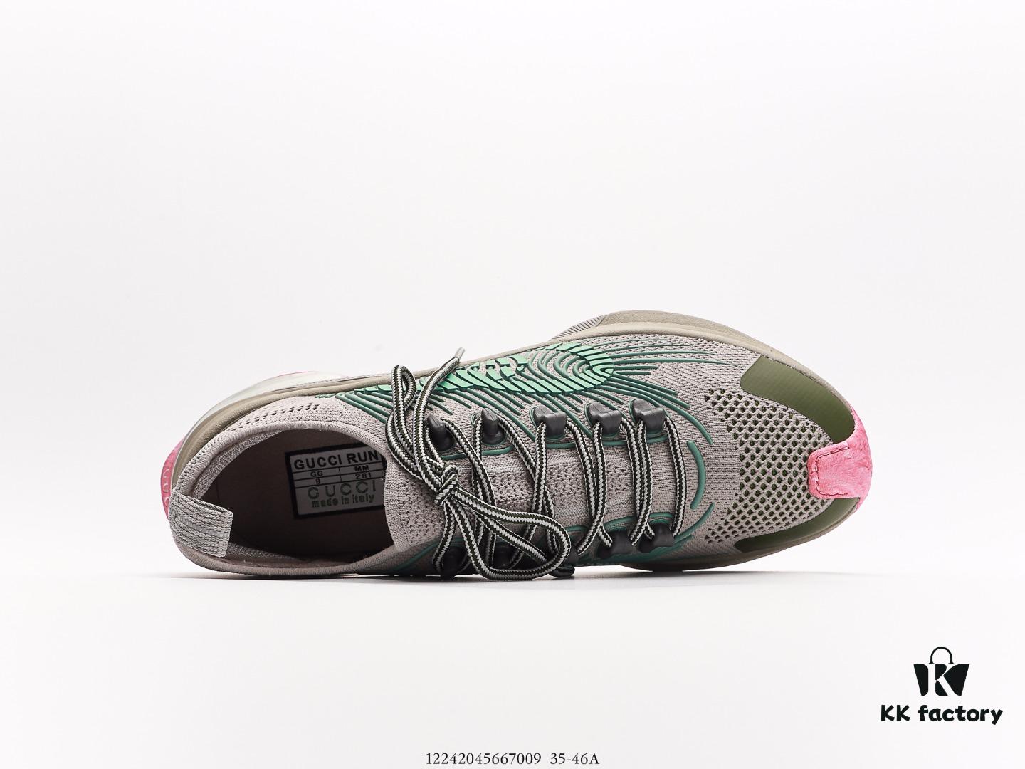Gucci 3D Leather Angular Retro Running Shoes
