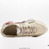 Gucci Rhyton Vintage Trainer Sneaker, Distressed Leather Retro Running Shoes, Italian Craftsmanship, Full-Grain Calfskin Exterior, Lambskin Lining, TPU Sole with Wear-Resistant Foam for Shock Absorption