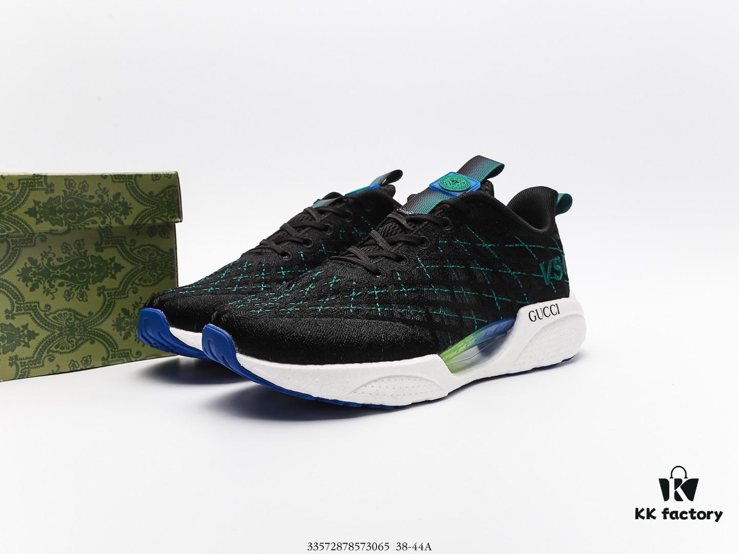 Gucci Distressed Screener Sneaker Classic Retro College Style Athletic Casual Shoes