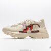 Gucci Rhyton Vintage Trainer Sneaker, Aged Leather Retro Running Shoe, Italian Handcrafted Original Last, Full Grain Calfskin Exterior, Lambskin Lining, TPU Sole with Wear-Resistant Foam for Enhanced Cushioning