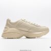Gucci Rhyton Vintage Trainer Sneaker, Aged Leather Retro Running Shoe, Italian Handcrafted Original Last, Full Grain Calfskin Exterior, Lambskin Lining, TPU Sole with Wear-Resistant Foam for Enhanced Cushioning