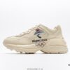 Gucci Rhyton Vintage Trainer Sneaker, Distressed Leather Retro Running Shoes