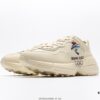 Gucci Rhyton Vintage Trainer Sneaker, Distressed Leather Retro Running Shoes