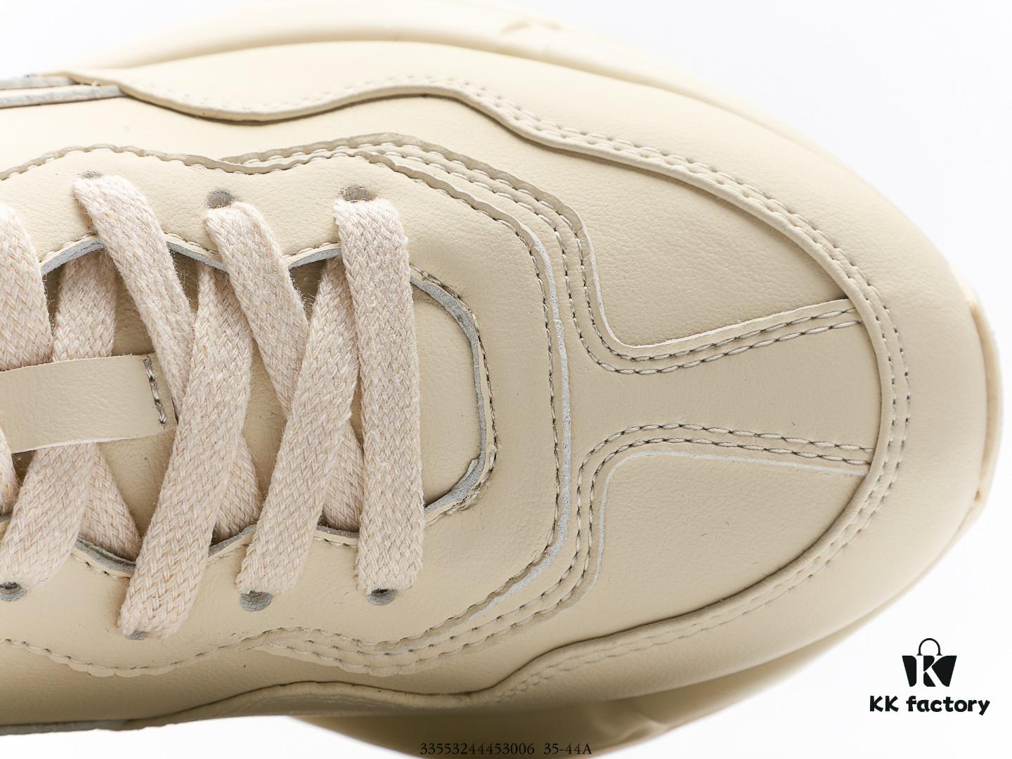 Gucci Rhyton Vintage Trainer Sneaker, Distressed Leather Retro Running Shoes