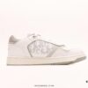 Dior New B27 Sneakers, Smooth Calfskin Leather with Signature Inlay Design and Stitching Art, Minimalist Monochrome Style with Classic Logo Print