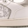 Dior New B27 Sneakers, Smooth Calfskin Leather with Signature Inlay Design and Stitching Art, Minimalist Monochrome Style with Classic Logo Print