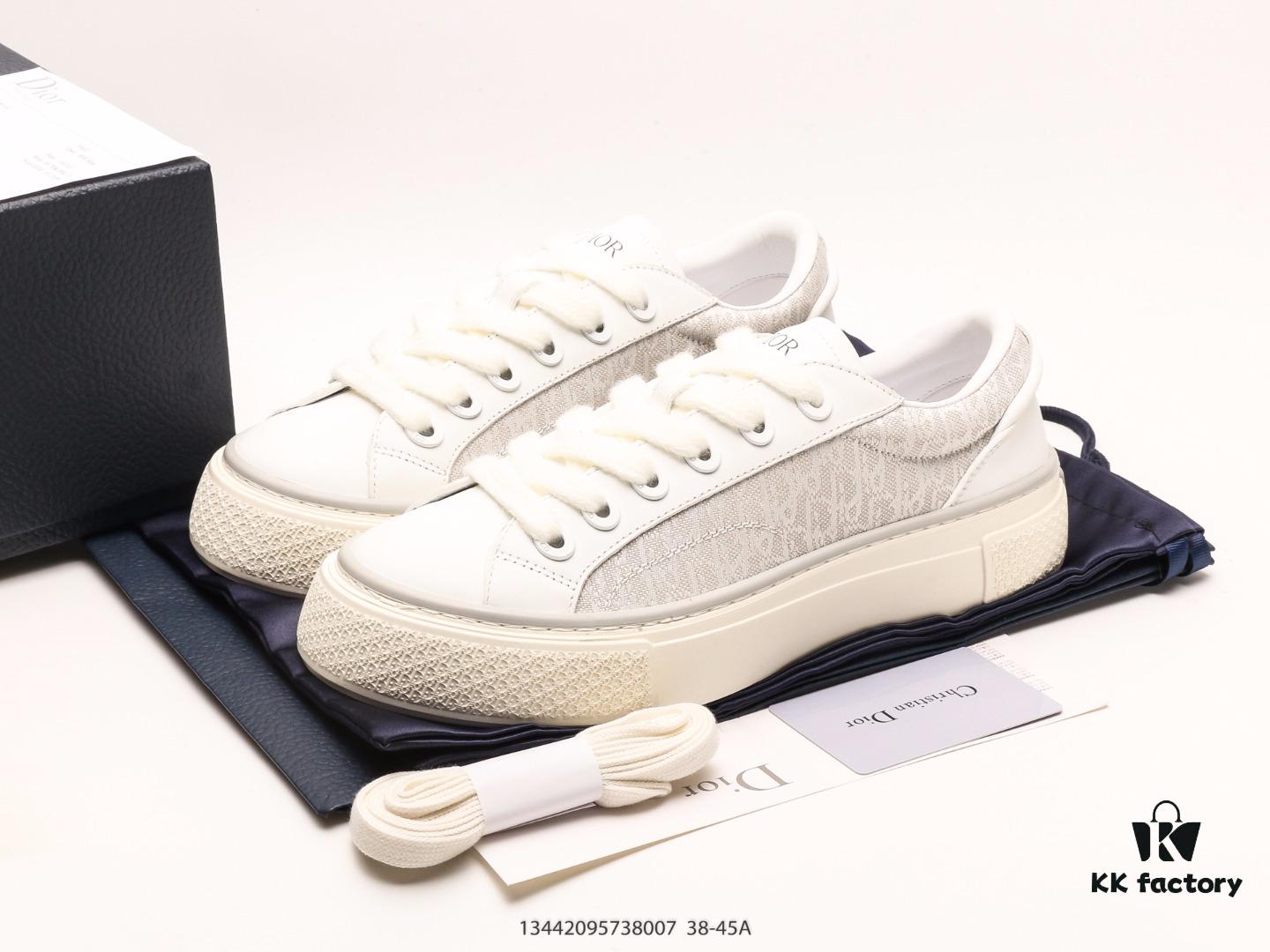 Luxury Brand - Dior B27 Oblique Galaxy High Top Sneakers, Retro Genuine Leather Casual Sport Shoes from the B27 Low-Cut Series